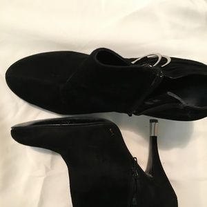 BABY PHAT ankle boot side zipper black suede